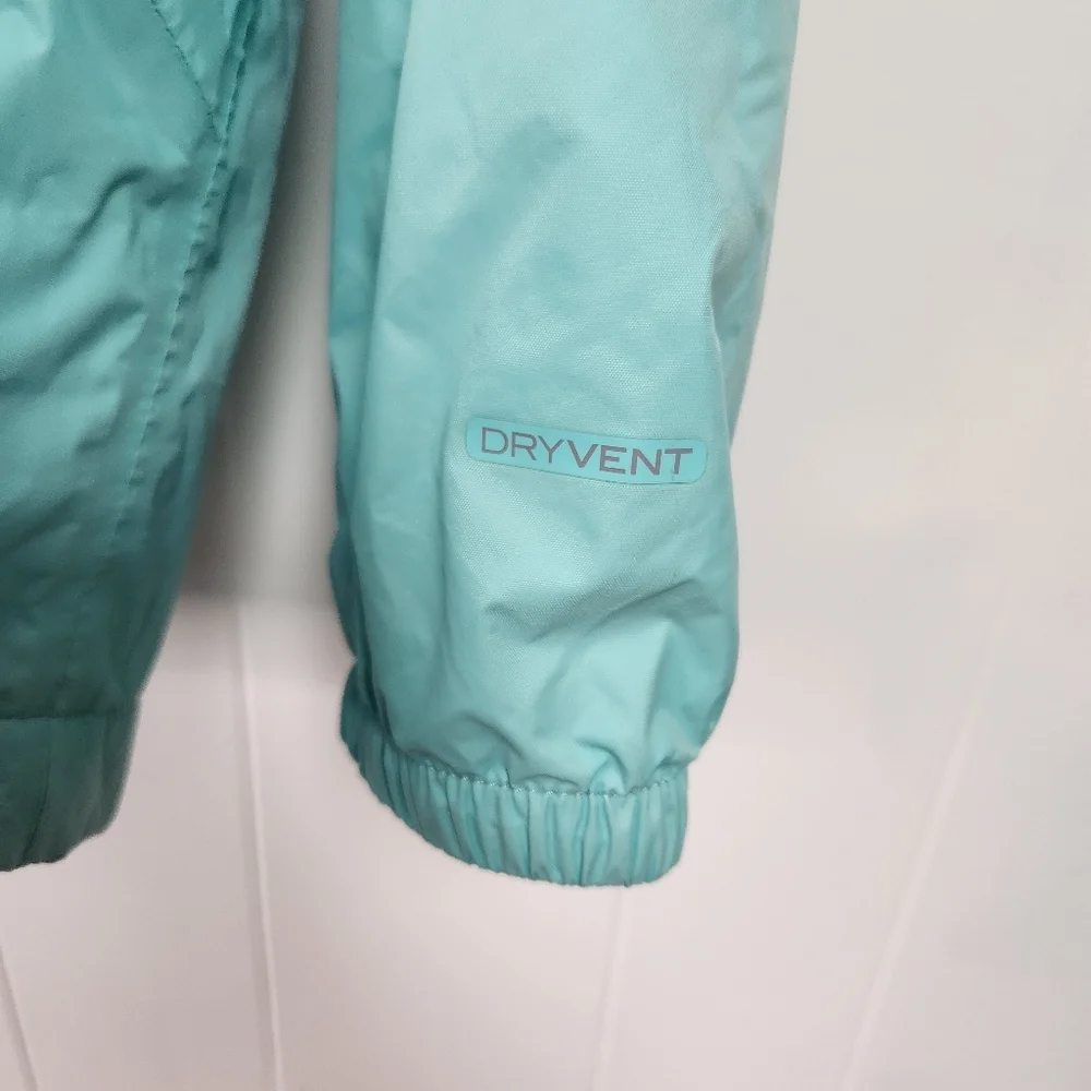 The North Face Girls Full Zip Rain Jacket Hood Fleece Dryvent Size Large 14/16 - Picture 4 of 6